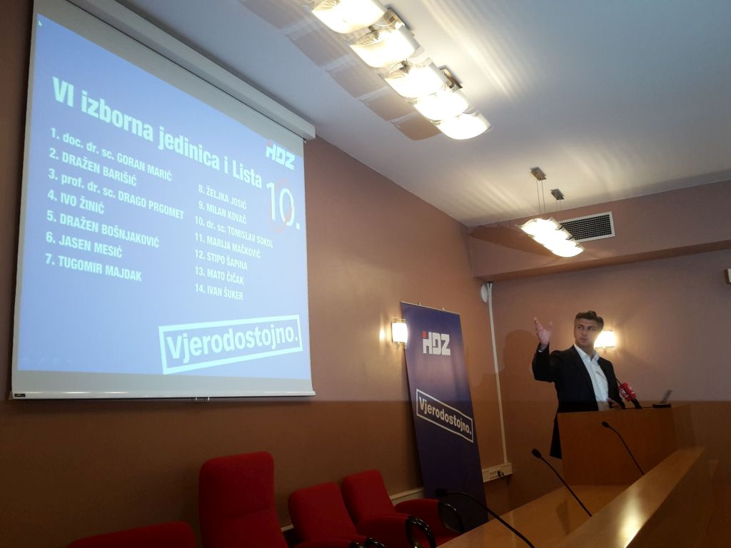 HDZ Lista kandidata VI. Izborna jedinica Andrej Plenković Izbori 2016.11 foto Jelena Šporčić Prtorić