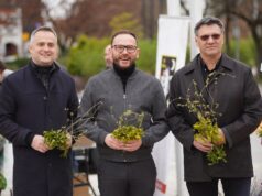 FOTO Tradicionalna podjela drenka i maslinovih grančica u Velikoj Gorici uoči Cvjetnice